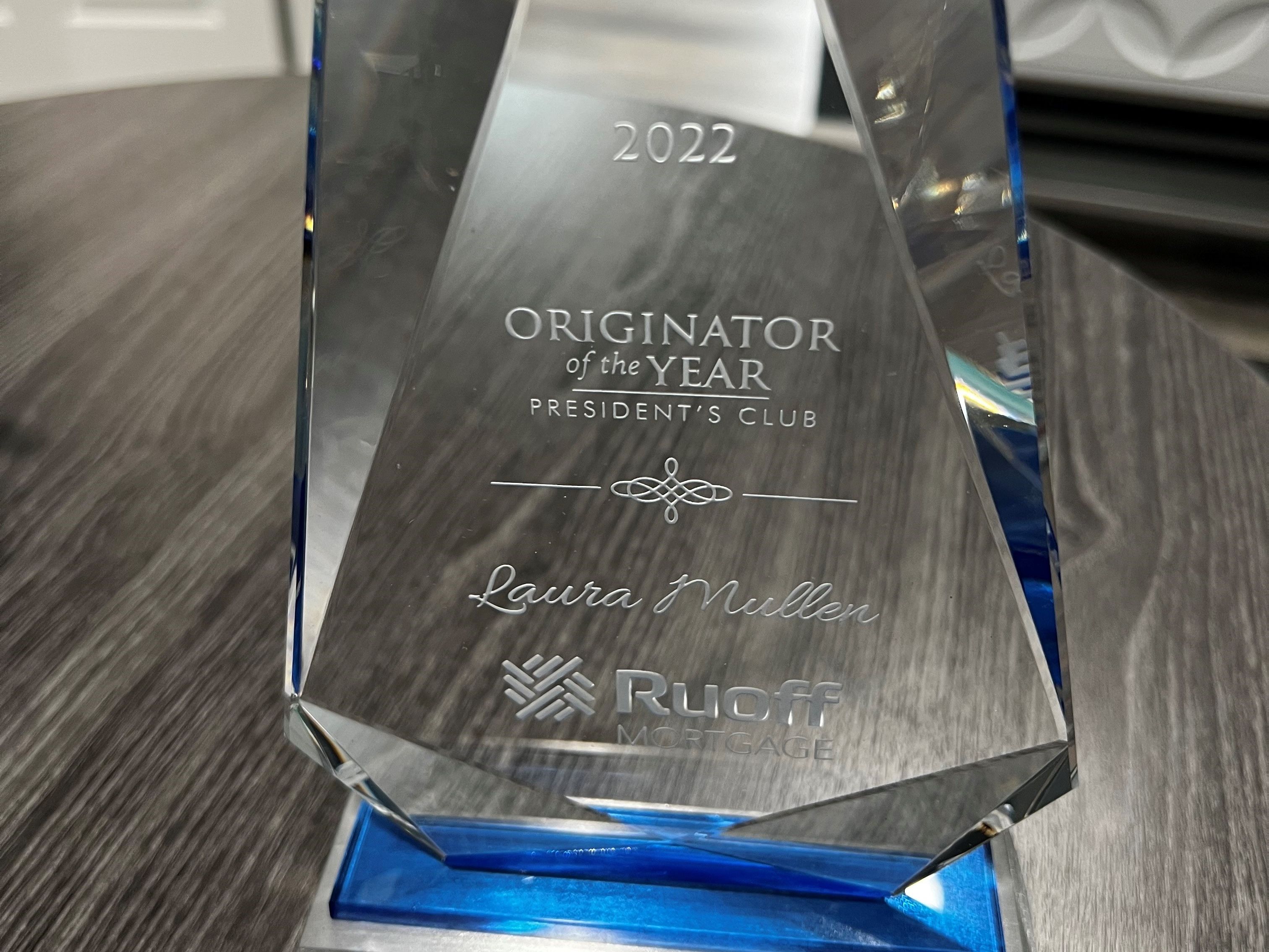 Loan Officer of the Year for Ruoff Mortgage 2022