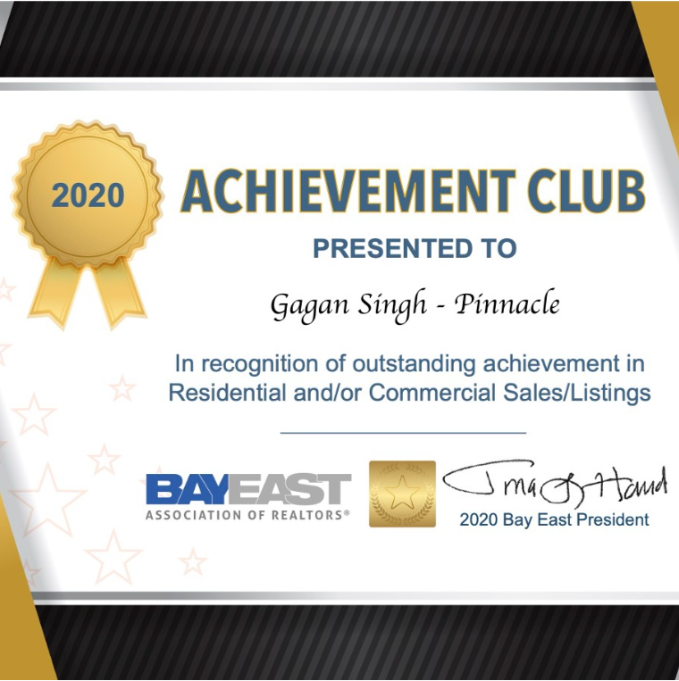 BAY EAST ACHIVEVEMENT AWARD2020 Pinnacle